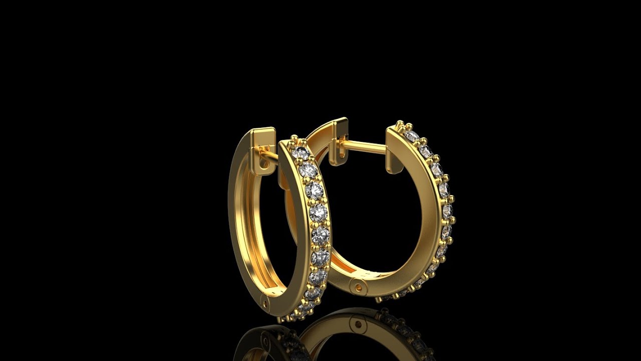 Modeling of round earring Rhinoceros