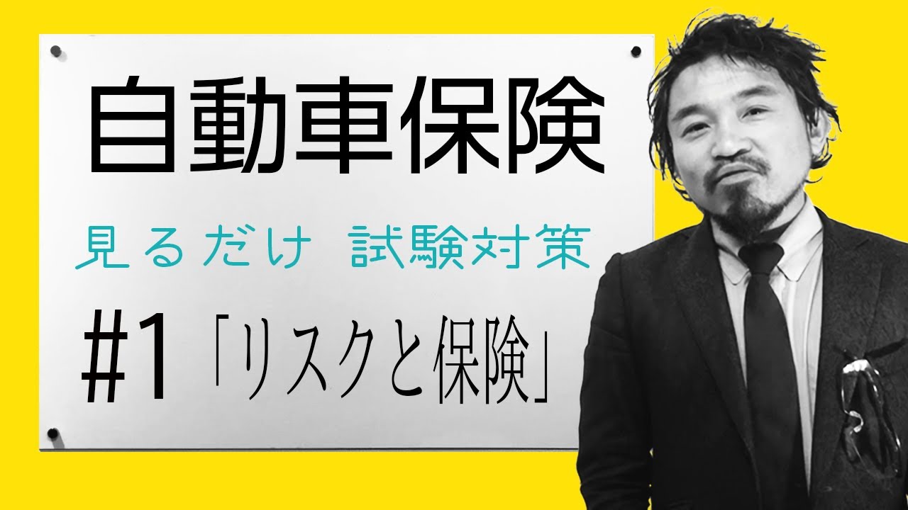 #1【自動車保険】★商品資格★ ”見てるだけで受かる” ★損保募集人試験★「リスクと保険」