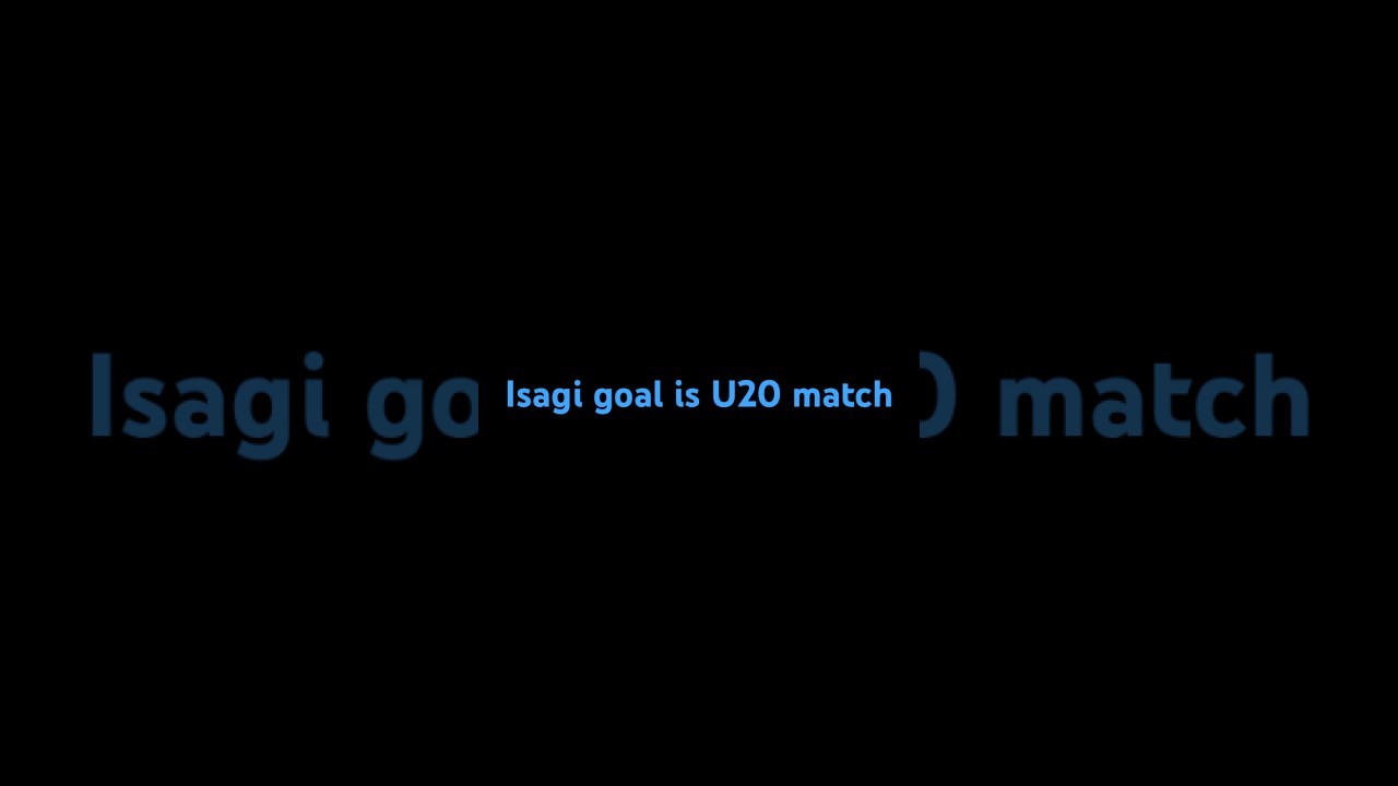Isagi goal in u20 #blulock #bluelockedit my first edit