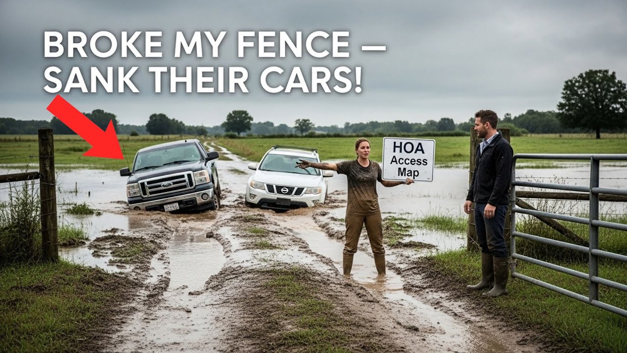 HOA Cut My Road Fence for “Community Access” — Then Got Stuck in the Mud During Their Tour!