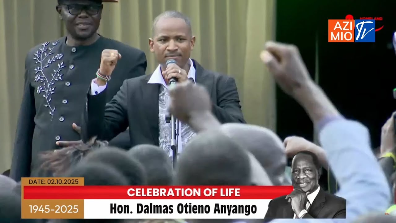 DRAMA as Babu Owino CLASHES with Sam Atandi over Broad-based goverment at Dalmas Otieno burial