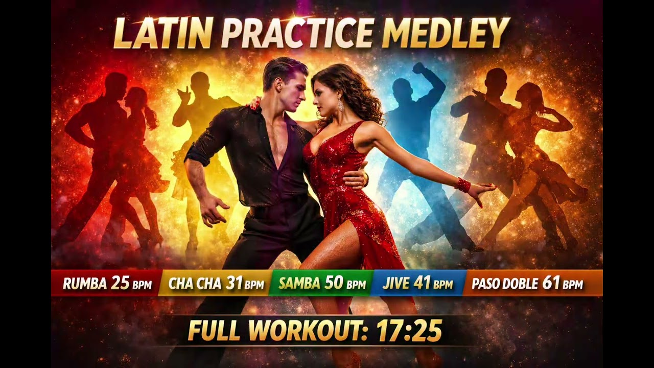 Latin Practice Medley – 5 Dances Continuous Training | 17:25 Non-Stop Latin Workout
