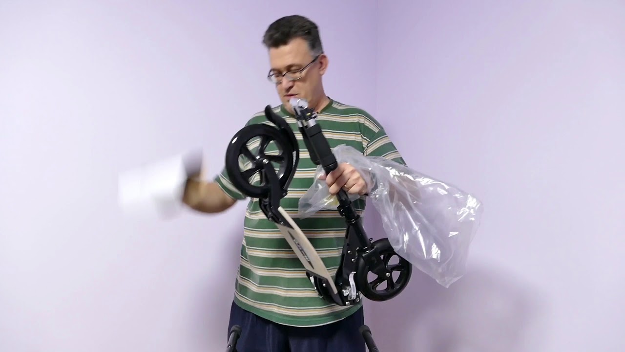 Распаковка “Самокат Micro Flex Black Matte 200” из rozetka.com.ua