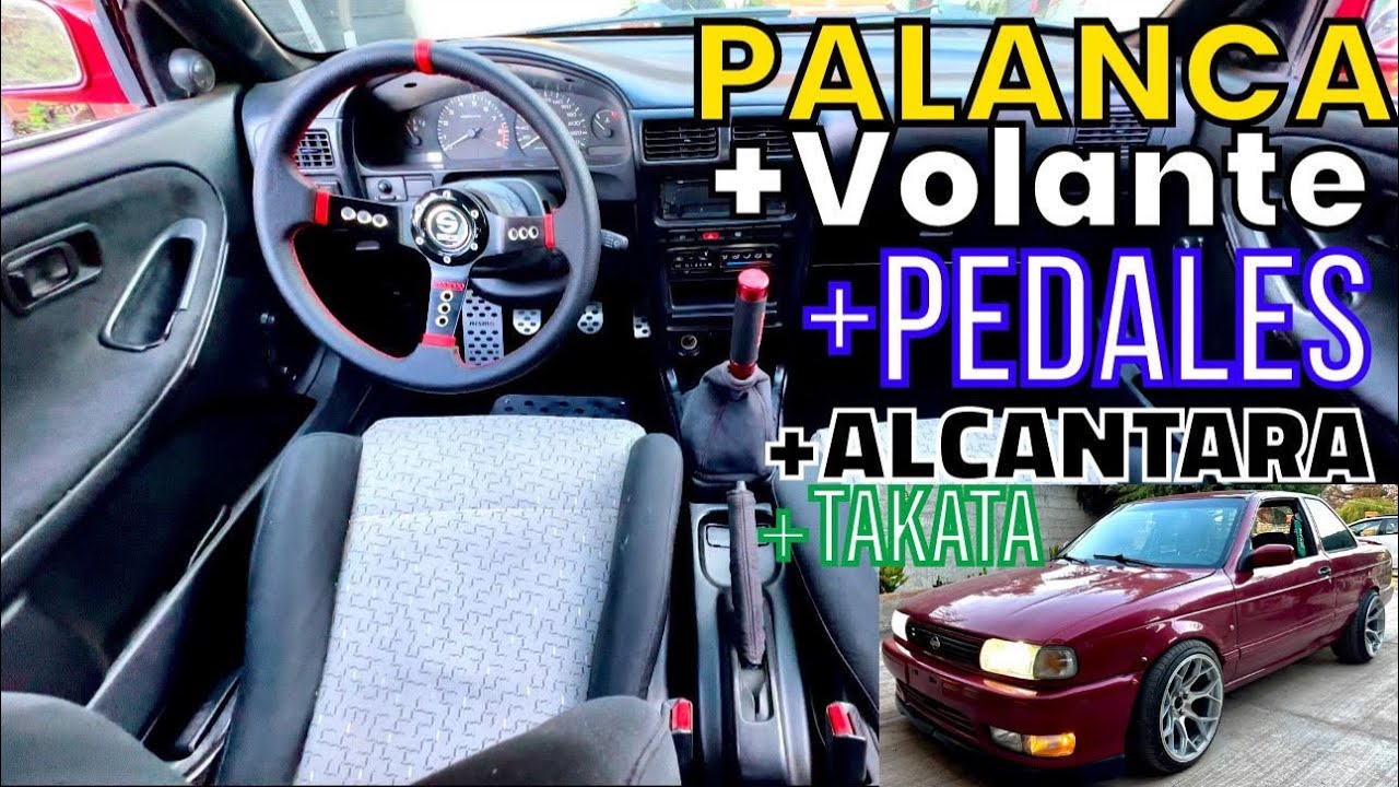 COMO NUEVO EL INTERIOR DEL TSURU GSR | PALANCA Y FORROS EN ALCANTARA | JEHO