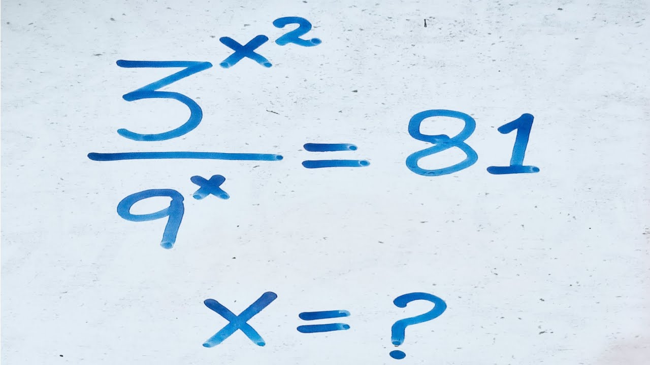 Solve the Exponential Olympiad Math Challenge: 3^(x²) / 9^x = 81