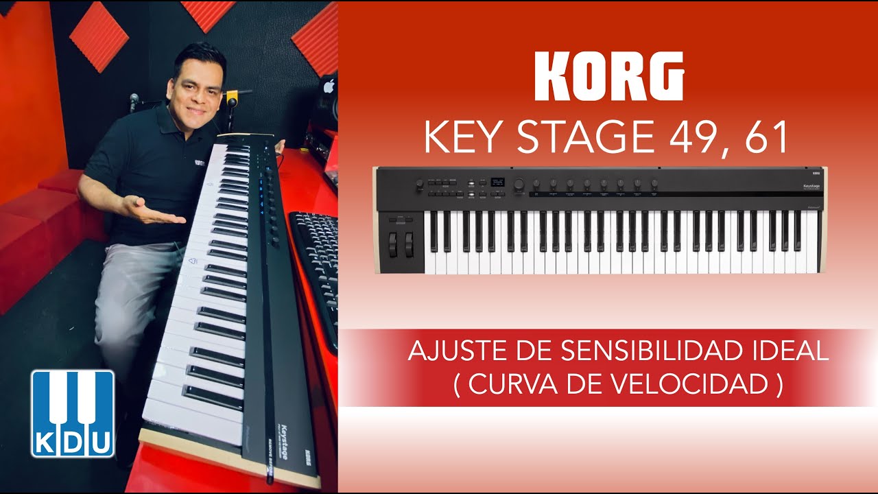 ✅Korg KeyStage 49, 61 - Ajuste sensibilidad Ideal - Curva de velocidad