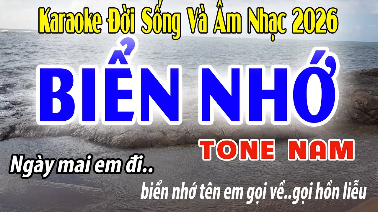 Biển Nhớ | Karaoke Tone Nam | Gm | Đời Sống Và Âm Nhạc | Beat 2026