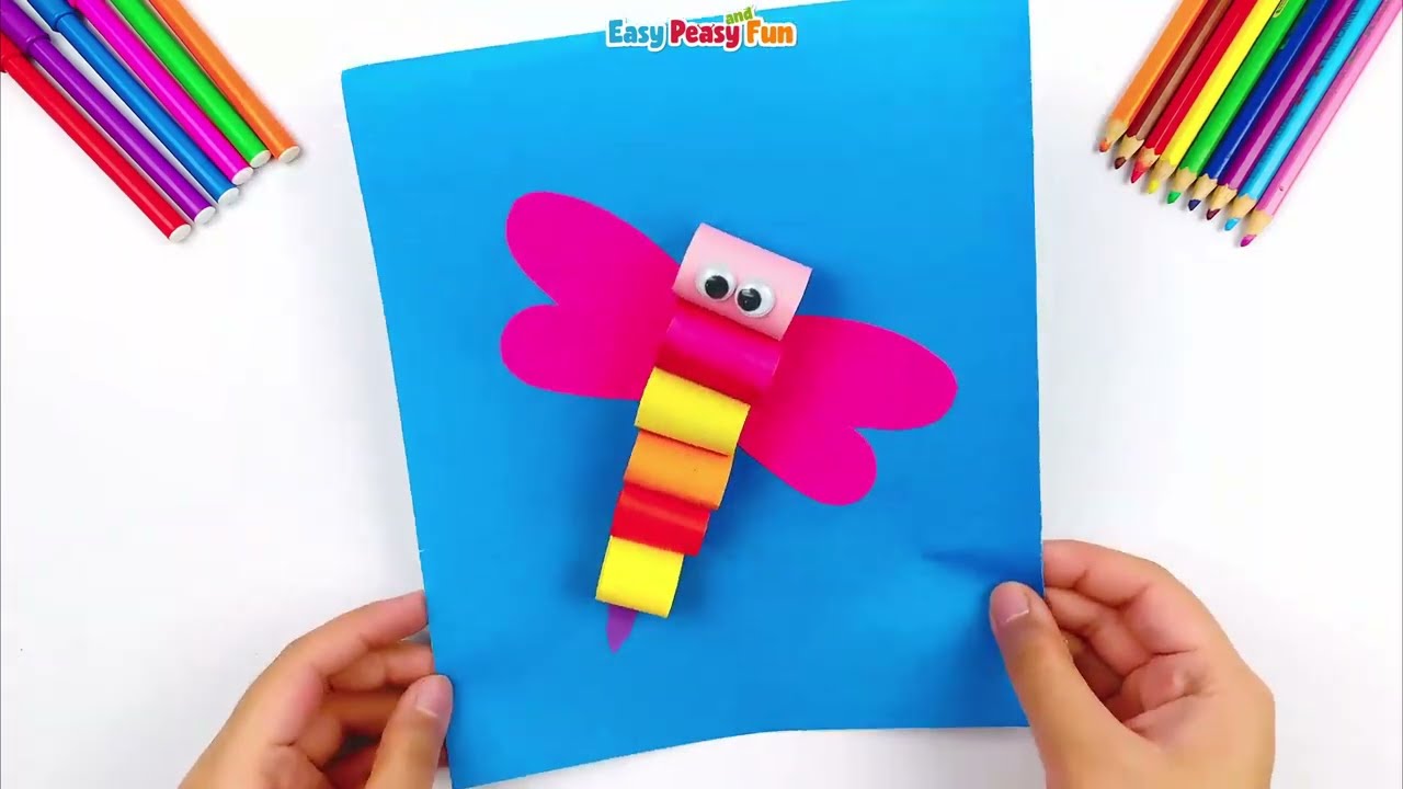 Simple Paper Dragonfly Craft