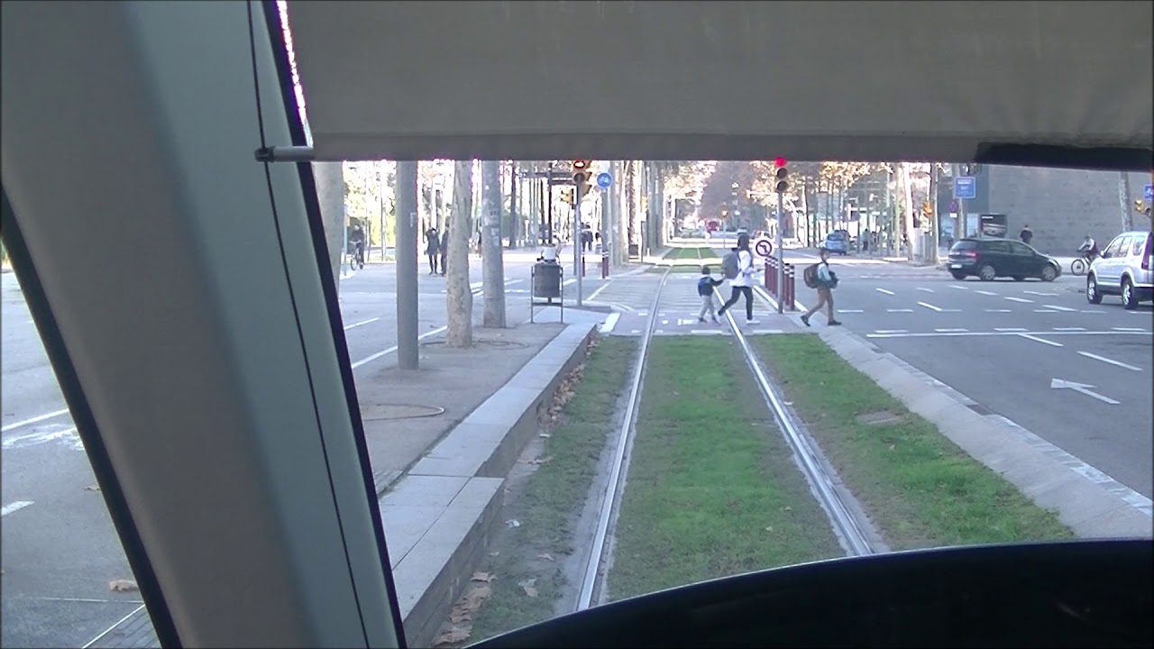 [Train Driver's Viewing]Barcelona Tram T4【Ciutadella | Vila Olímpica→Estació de Sant Adrià】1/1