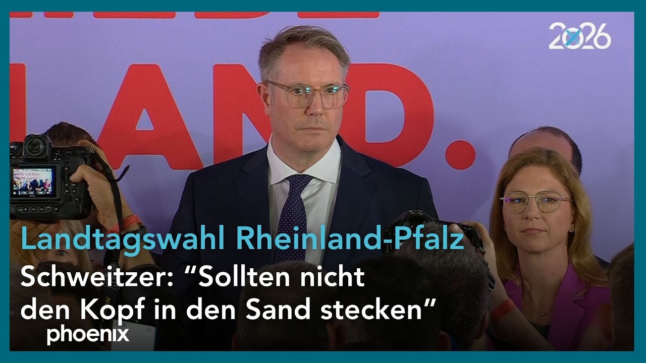 Landtagswahl Rheinland-Pfalz: Ministerpr&auml;sident Schweitzer (SPD) zu den ersten Hochrechnungen