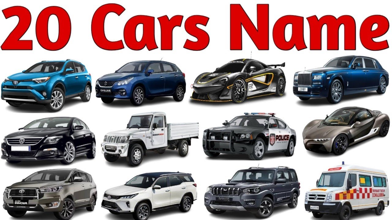 20 Cars Name in Hindi and English || कार के नाम | Cars Name for kids video | गाड़ियों के नाम |
