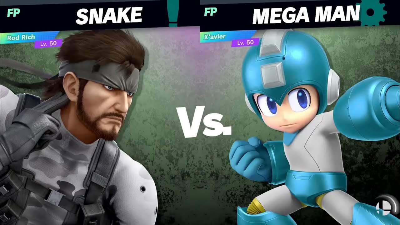 Amiibo Battles: Snake vs Mega Man (Rod Rich vs X'avier)