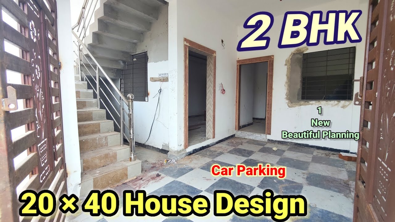 20 × 40 house plan 2bhk | 20 by 40 feet house design in single floor | 800 sq feet house walkthrough
