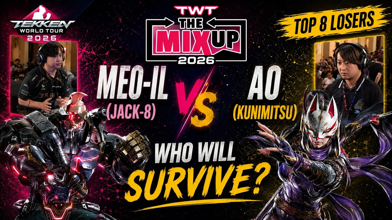 AO (KUNIMITSU) против MEO-IL (JACK-8) &ndash; ТОП-8 ЛУЗЕРОВ | TWT THE MIXUP 2026 | Tekken 8 World TOUR ...