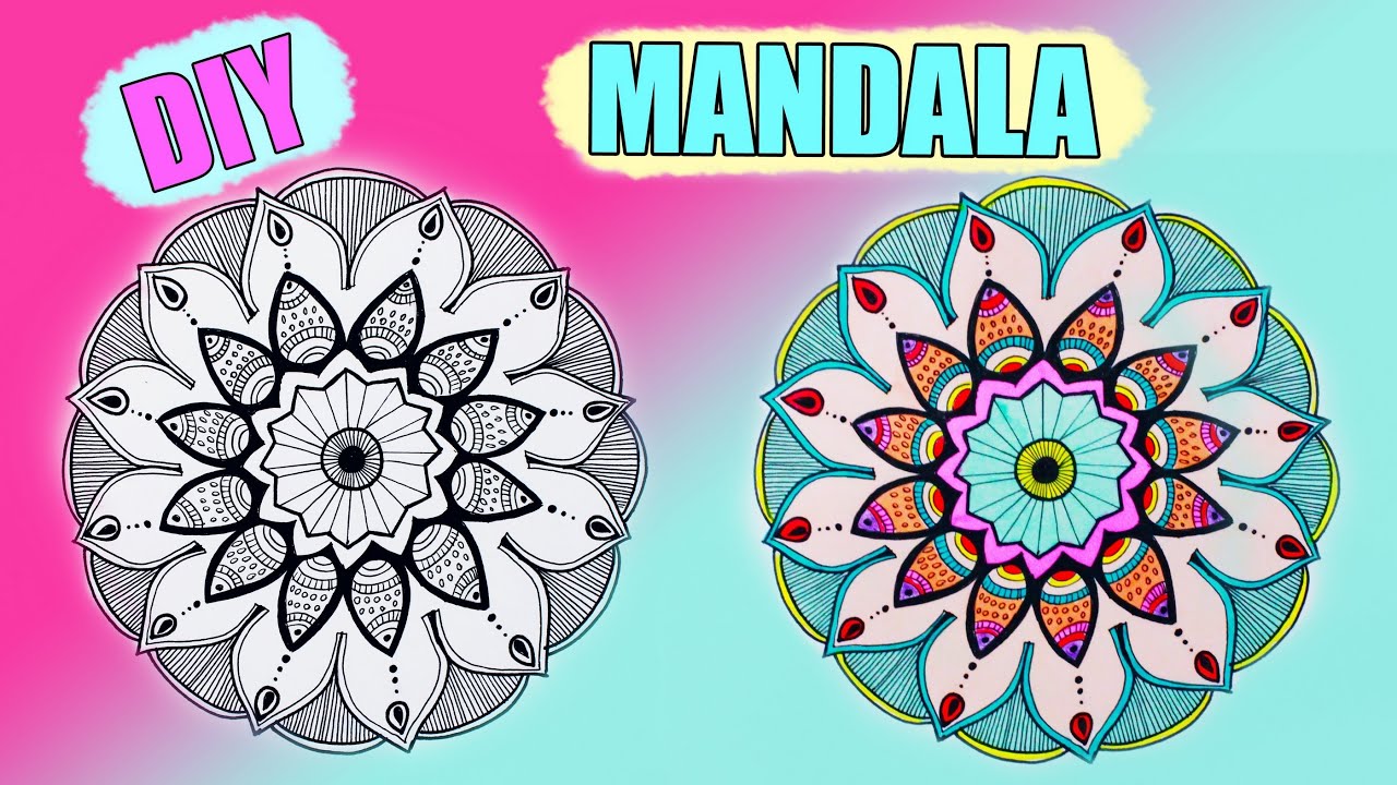 DIY: Рисую МАНДАЛА ● Мой новый скетчбук ● Doodle, Zentangle MANDALA