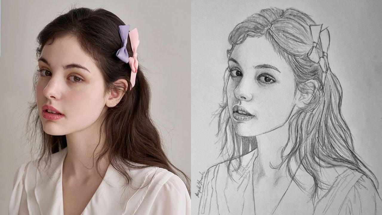 Learn how to draw a girl 3/4 angle using Loomis Method ✨[Slow Tutorial for Beginners]