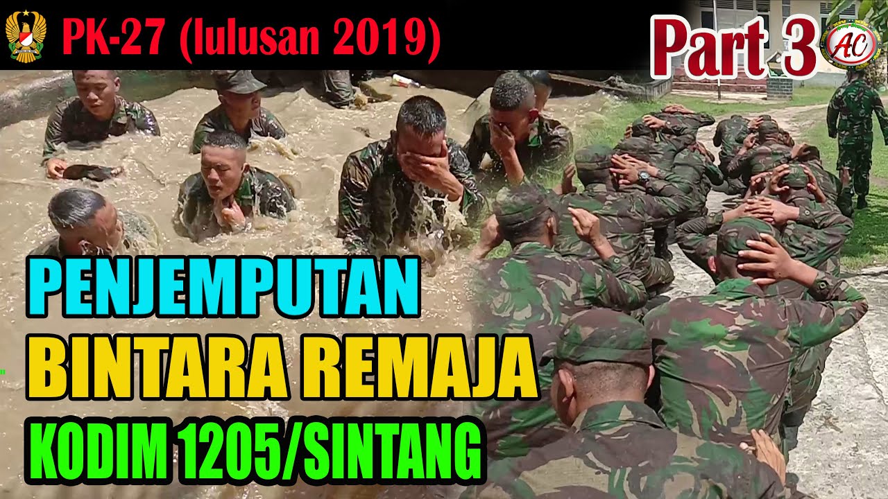 Penjemputan Bintara remaja masuk Kodim sintang | Tradisi masuk satuan Baru - part 3