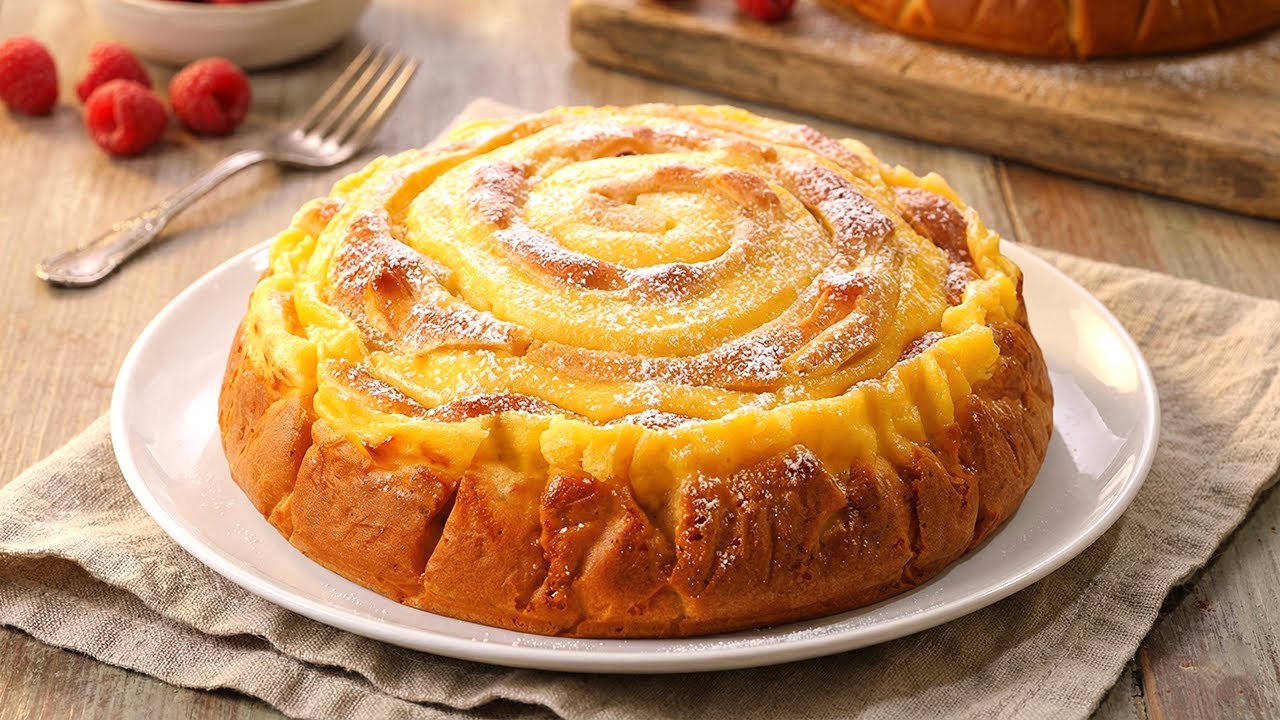Tarta Tornado de Manzana y Crema Pastelera ¡Fácil y deliciosa!