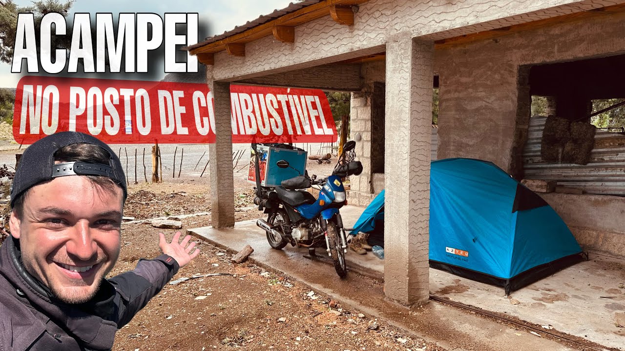 Ep61 Viajando de MOTO e cozinhando no ACAMPAMENTO, após rodar 80 km de ripio na ruta 40 🇦🇷