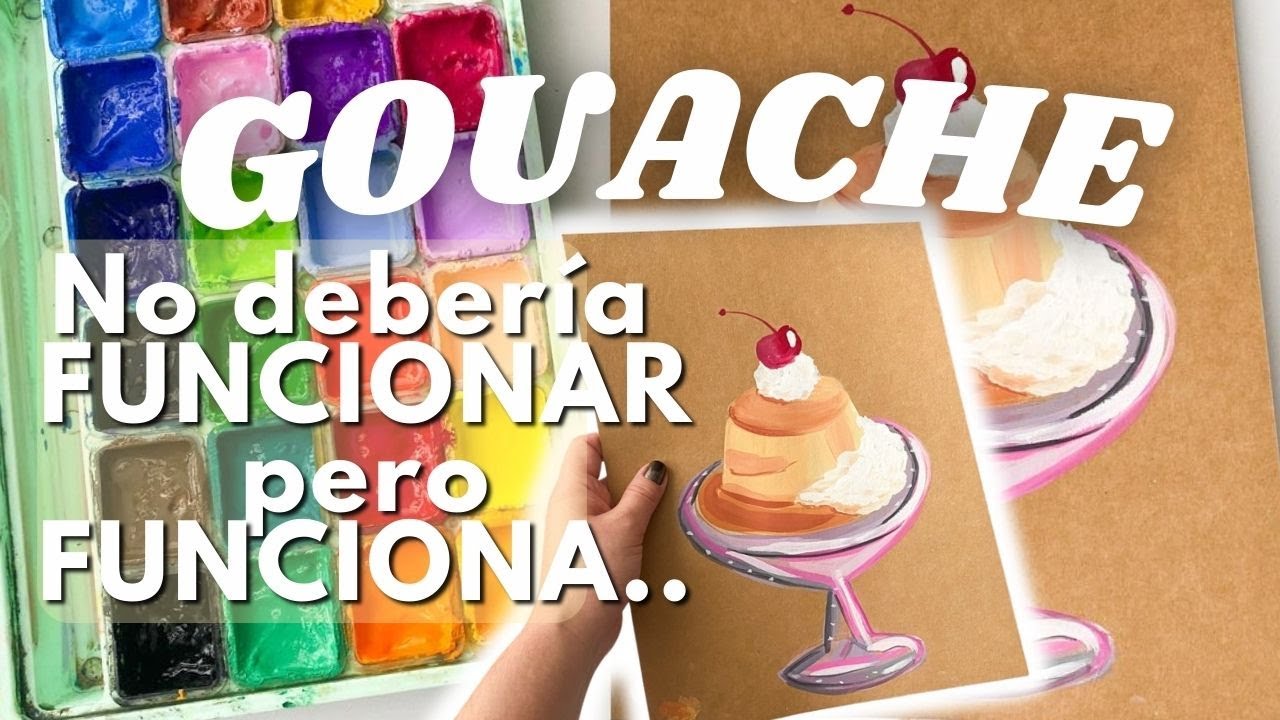 Pinta postre con GOUACHE te ENSEÑO el secreto del contraste y los brillos TUTORIAL TIEMPO REAL