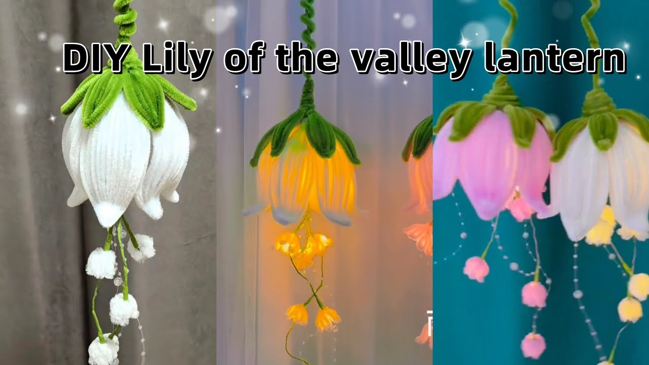 DIY Lily of the valley lantern