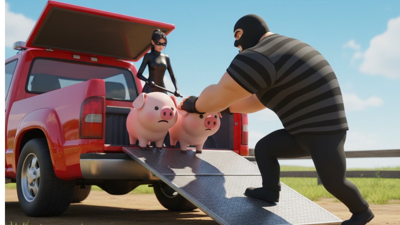 Thieves Steal Animals from Old MacDonald Farm… They Panic When a Police Officer Blocks the Road!