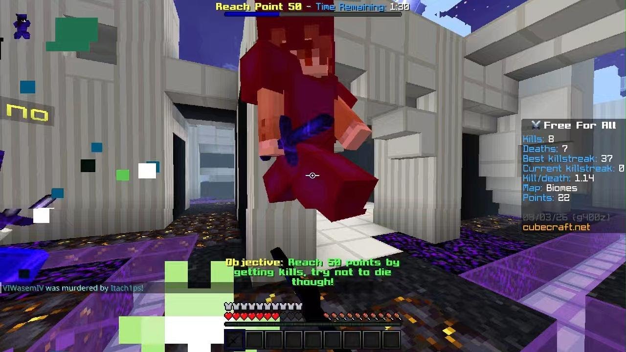 CubeCraft FFA WAR Gameplay with ASMR
