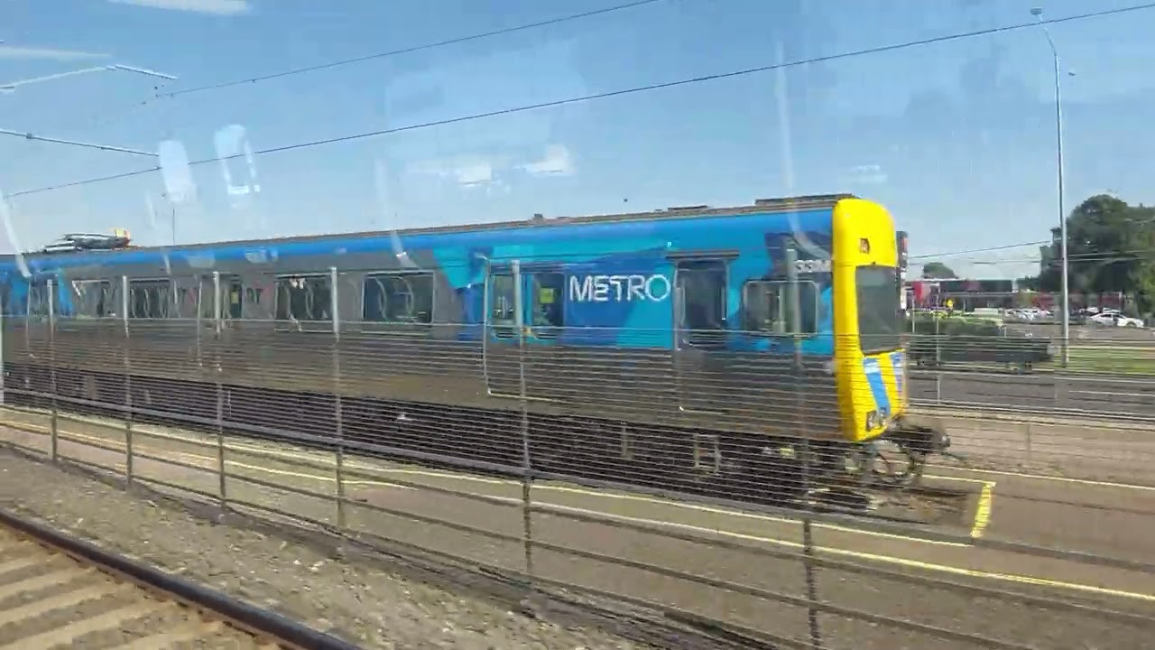 Melbourne Australia. Craigieburn station train ride to Broadmeadows station. Walk through.