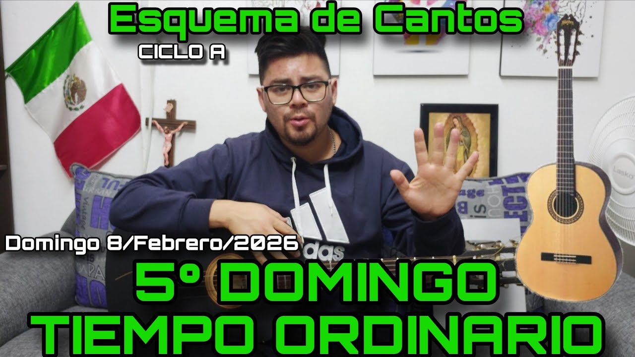 ESQUEMA de CANTOS para 5° DOMINGO (TO) ✅ 8 de Febrero, 2026 - Cantos para la Misa ⛪🎶 [CICLO A]