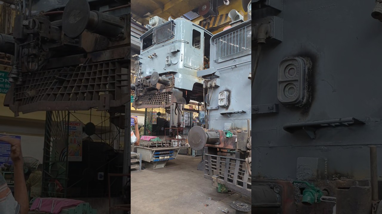EOT cranes lifting Locomotive after repairing . #railway #railway #train #rrbje #indianrailways