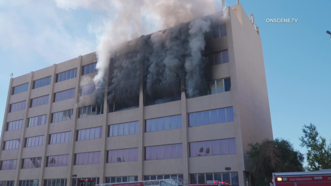 3-Alarm High Rise Fire Burns Code Enforcement Offices | San Bernardino