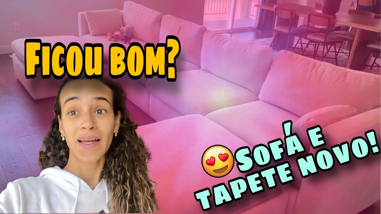 🏠Nosso SOFÁ e TAPETE NOVOS! Está ficando lindo + Festinha do Cachorro quente com amigos.