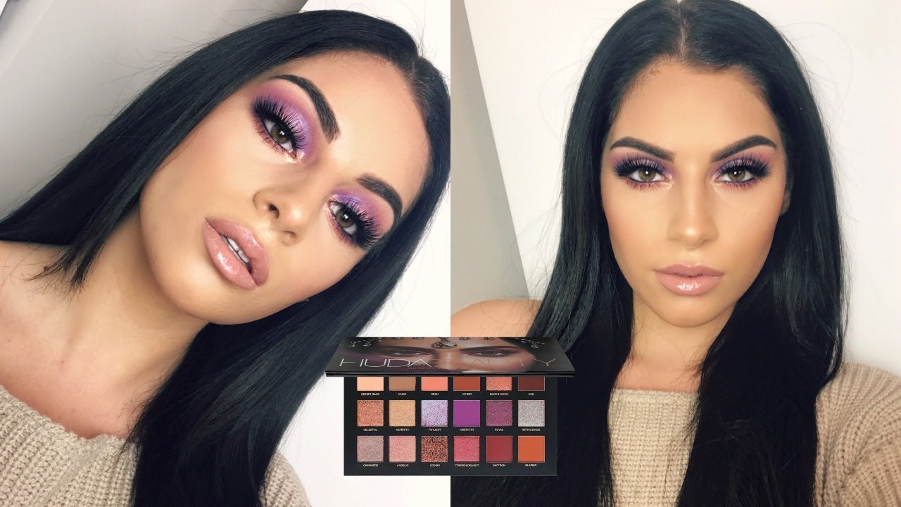HUDA BEAUTY DESERT DUSK MAKEUP TUTORIAL♡