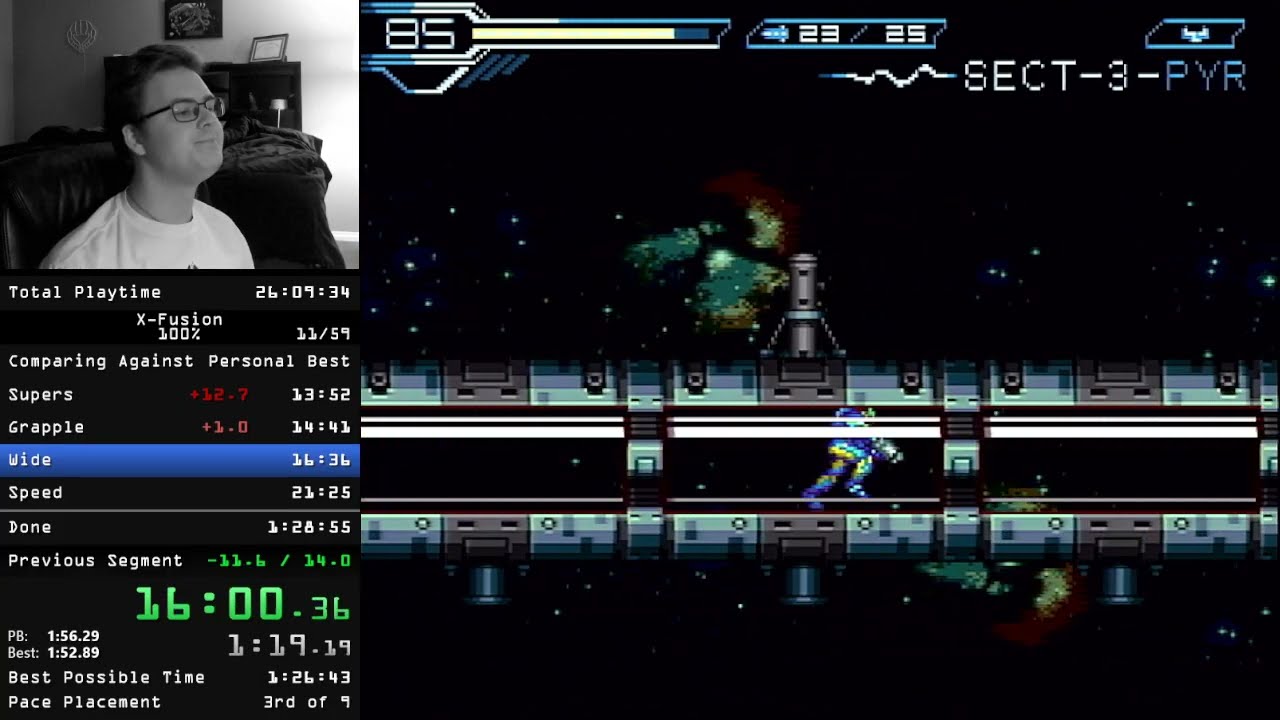 X-Fusion 100% in 1:28:09 (Former WR)