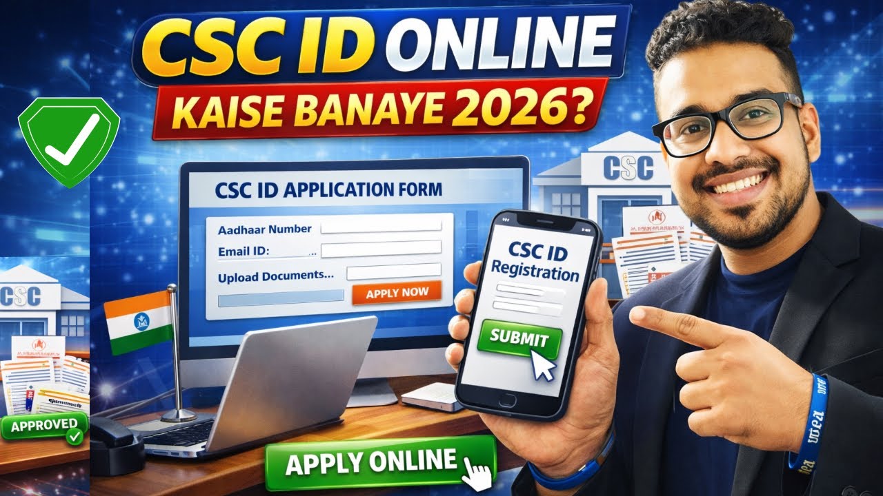 CSC ID Online Kaise Banaye 2026 | CSC Registration New Process | CSC ID Apply Online
