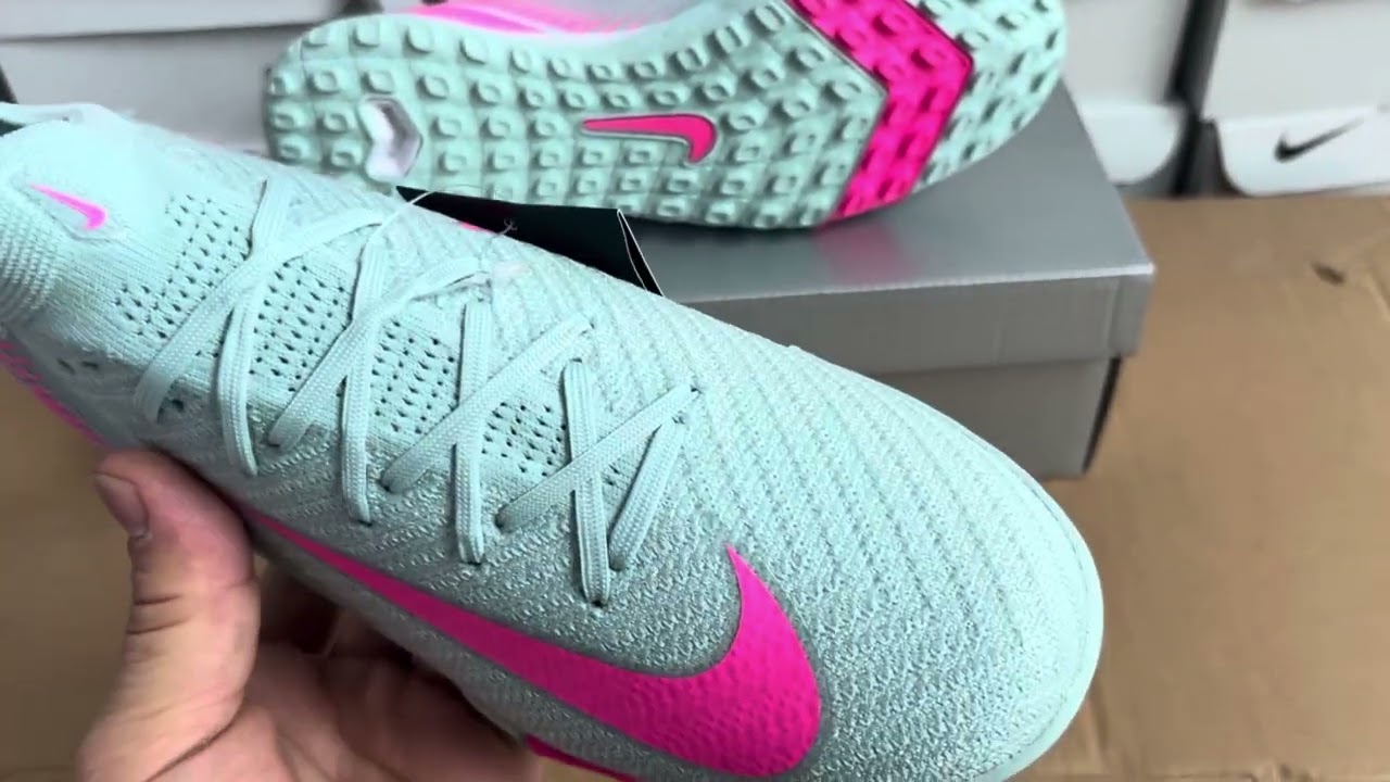 Nike Air Zoom Mercurial Vapor 16 Elite TF Artificial Turf Soccer Shoes - Jade/Pink/Silver