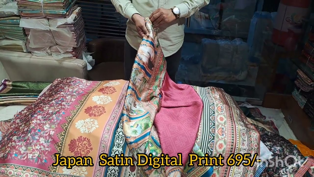DESIGNER  Saree Japan Satin Digital Prints 695/- , For order  WhatsApp +91 9327507276