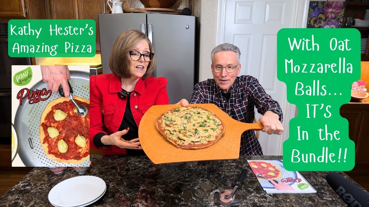 Delicious Oat Mozzarrella Pizza from Kathy Hester