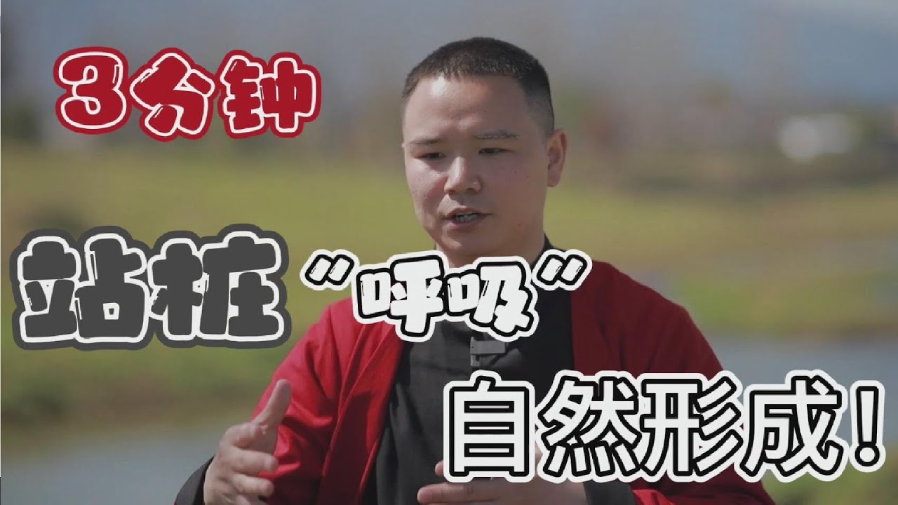 站桩教学“腹式呼吸”自然形成法 请参照这3点就好 #养生 #太极拳