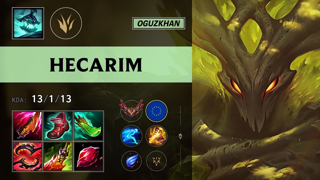 (Oguzkhan) Hecarim Jungle vs Zac - EUW Grandmaster Patch 26.11