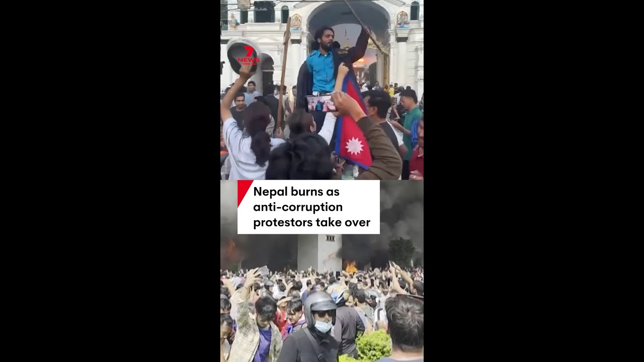 Nepal's parliament burns