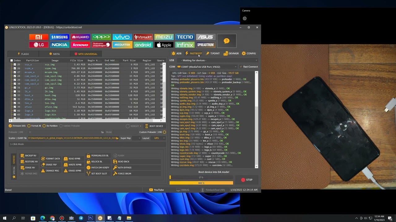 Xiaomi Redmi Note 11 ProPissarroUnlock Bootloader + Flash Indian Global Done With Unlocktool