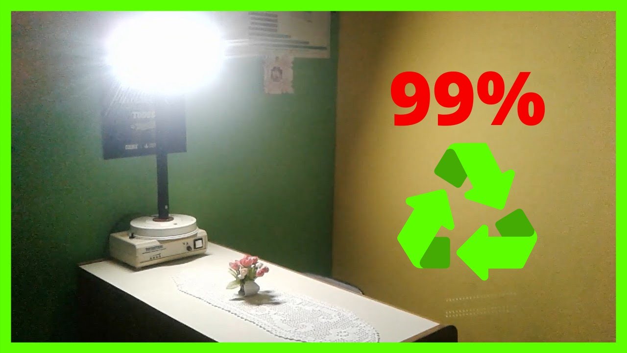 Como hacer  🔨 LAMPARA LED 💡 ( con MATERIAL 99,9% ♻️ RECICLADO)
