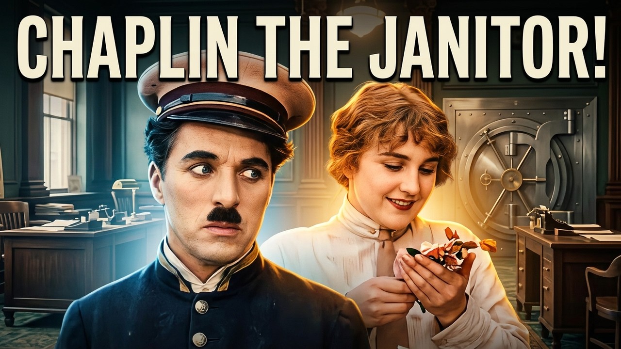 Чарли Чаплин в немом фильме «Банк 1915» | Эдна Первианс Л...