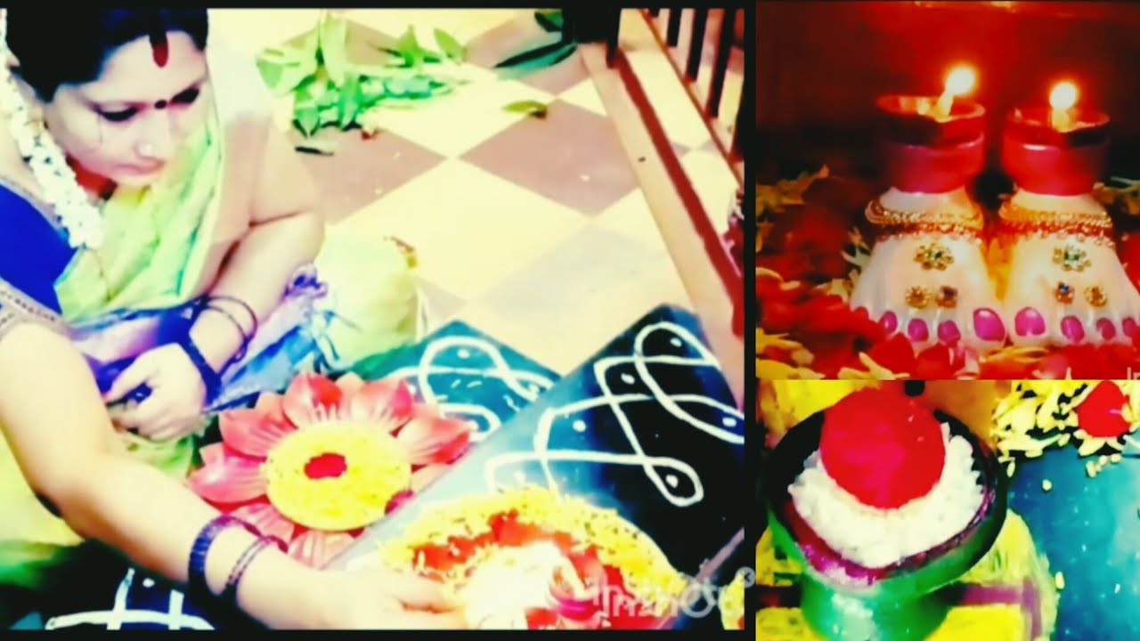 மகாலட்சுமியின் பாத விளக்கு வைத்து நிலவாசல் பூஜை 🙏🙏🙏#subscribe