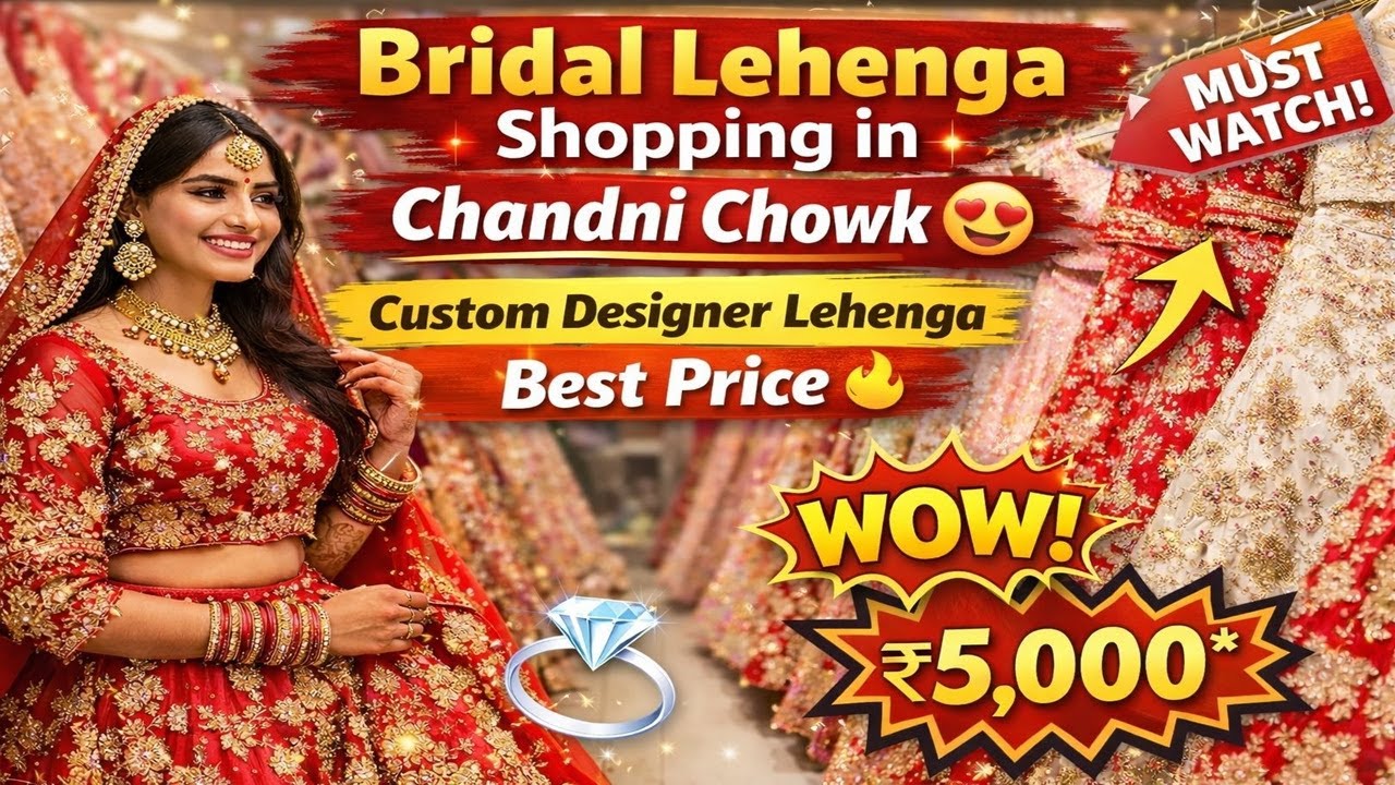 Bridal Lehenga Shopping in Chandni Chowk 😍 | Custom Designer Lehenga at Best Price
