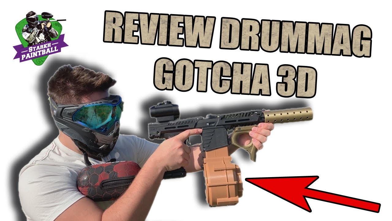[TEST BOXMAG DRUMMAG MARK V GOTCHA 3D] (chargeur tambour paintball 3d printing)