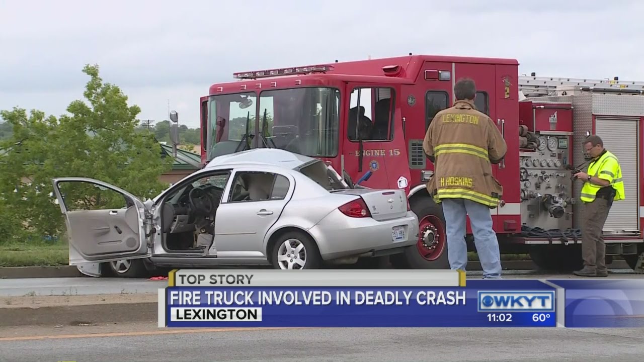 Lexington fire engine involved in deadly crash