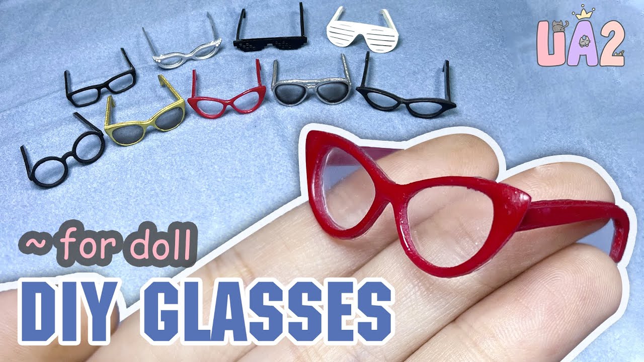 DIY: how to make Doll GLASSES  with FREE template