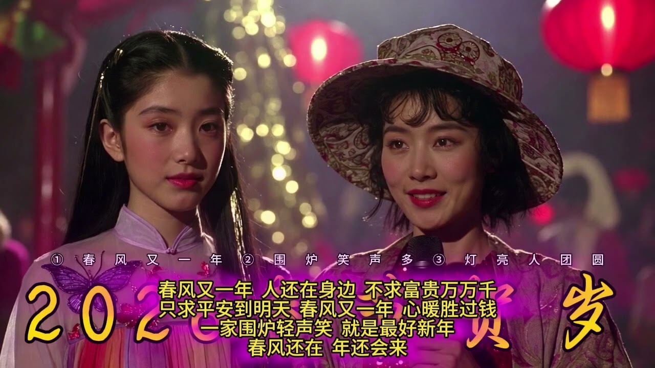 123.凤飞飞风格.新年歌曲.2026.1.《春风又一年》2.《围炉的那一夜》3.《灯亮人团圆》
